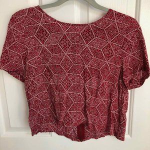 Red and White Blouse Size Medium from Forever 21